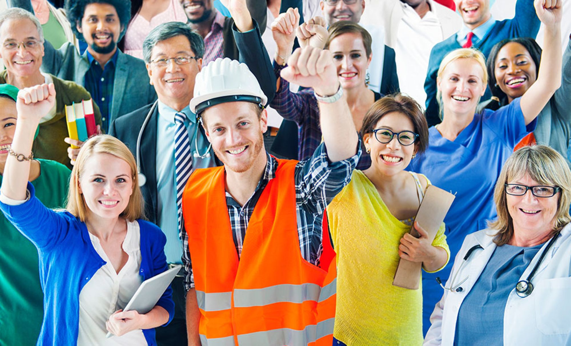 Menschen aus verschiedenen Branchen